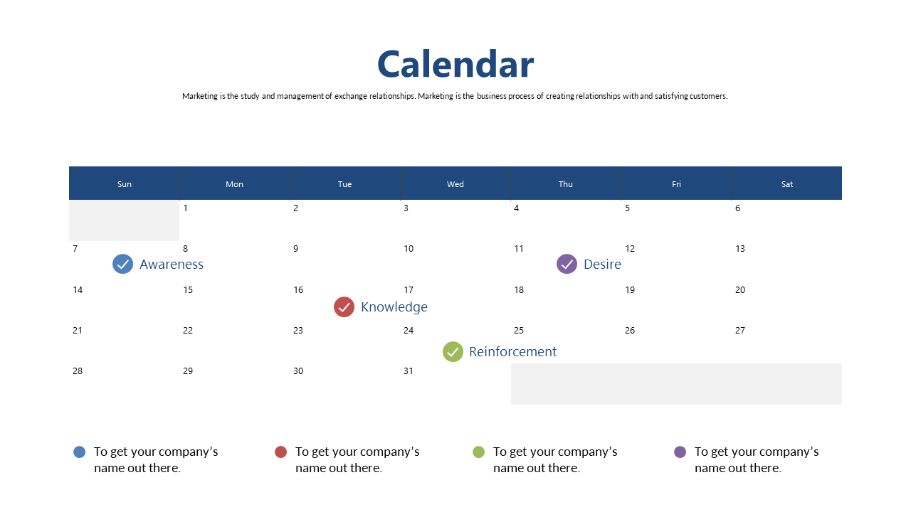 Weekly Marketing Calendar for Engagement Strategies