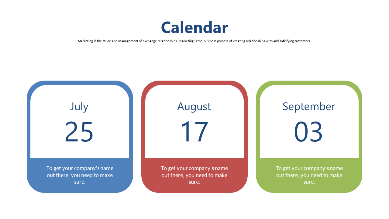 Showcase Timelines with Quad Color Calendar