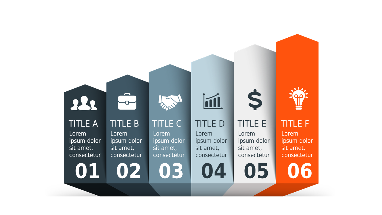 Illustrate Processes with Hexagonal Steps and Icons