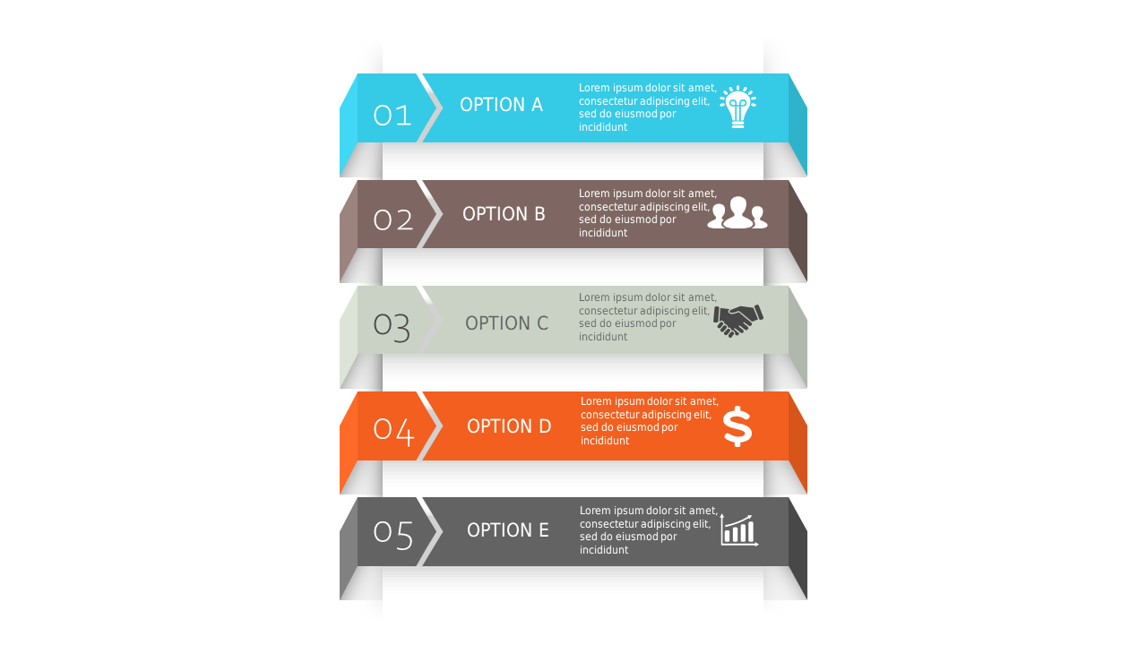 Showcase a 5-Step Process Flow in Presentations