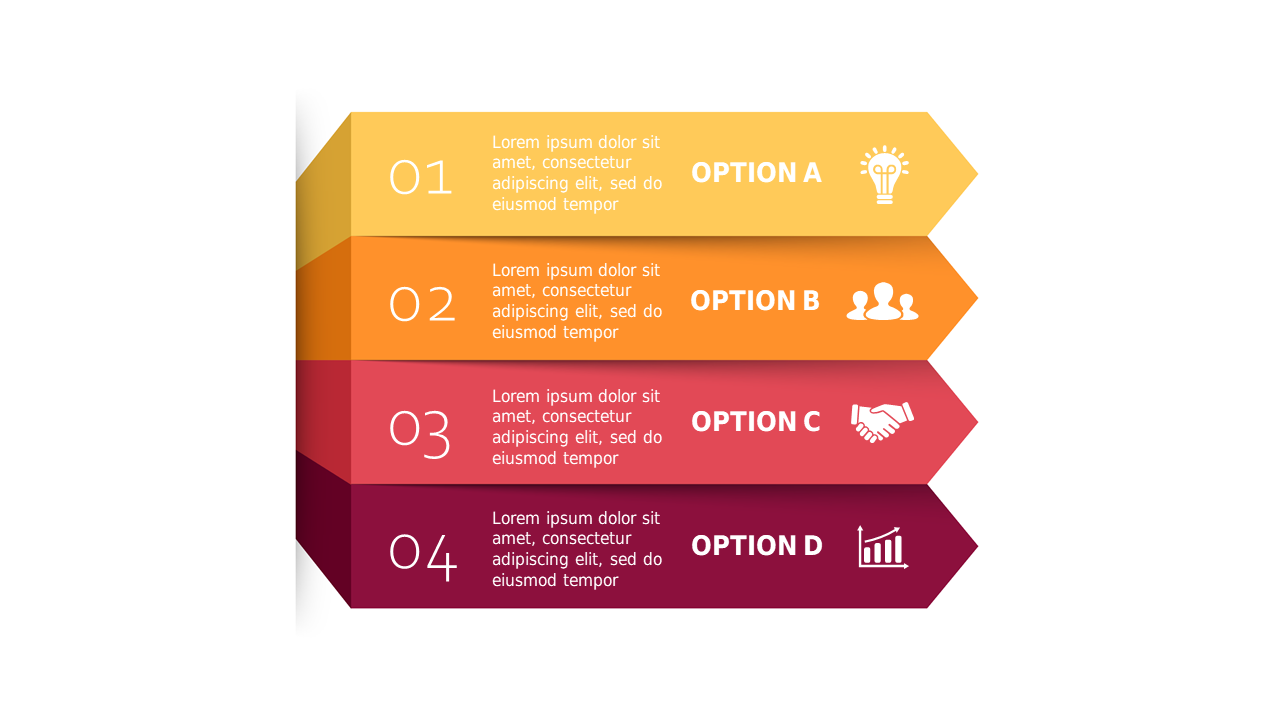 Showcase Ideas with Colored Bulb Diagram Layout