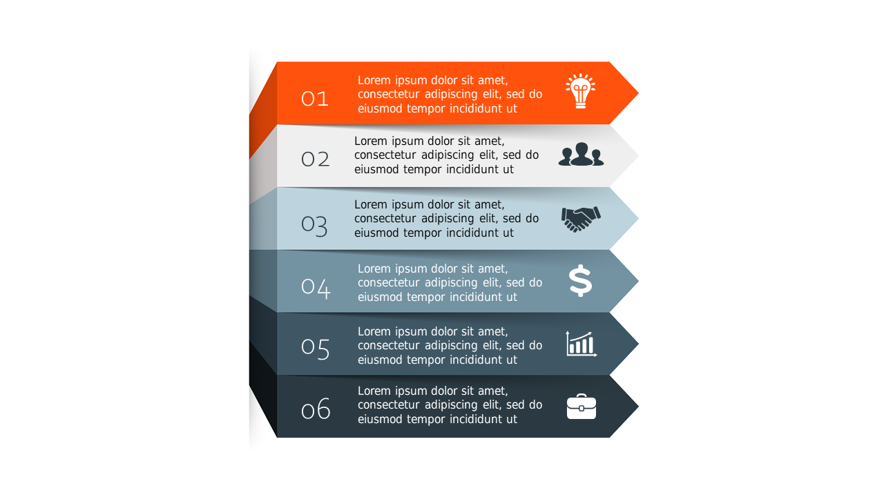Outline Steps with Icons and Descriptions