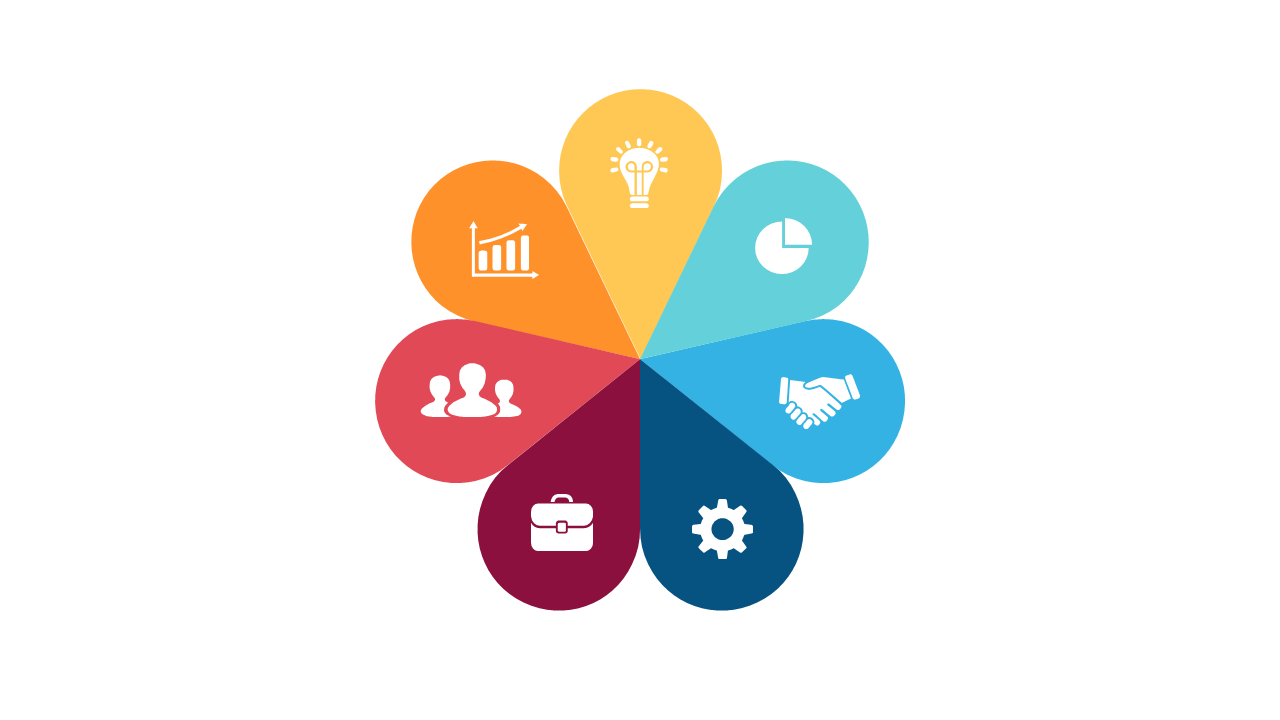 Present Key Business Aspects with Circular Infographic
