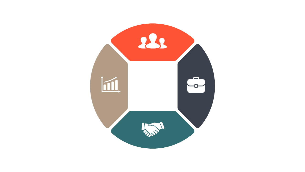 Showcase Business Strategies with 4-Step Diagram