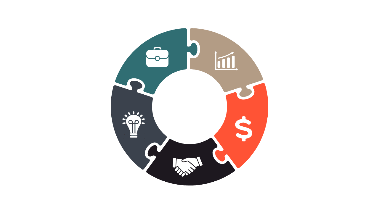 Engage Audiences with Circular Puzzle Diagram