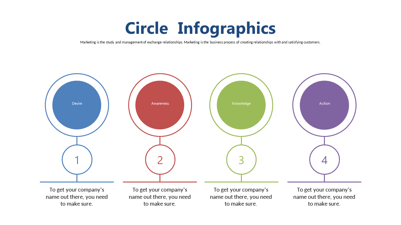 Illustrate Stages of a Process with Circle Infographics