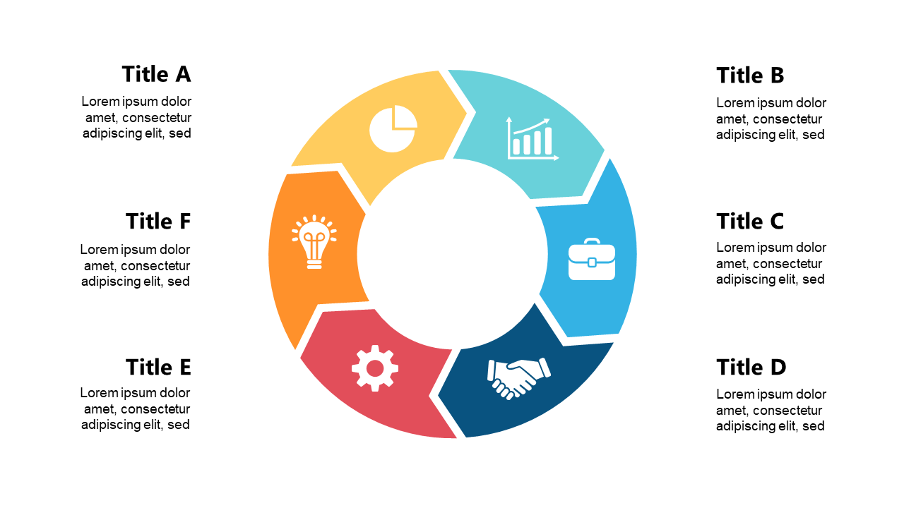 Showcase Business Ideas with Quadrant Circle Diagram
