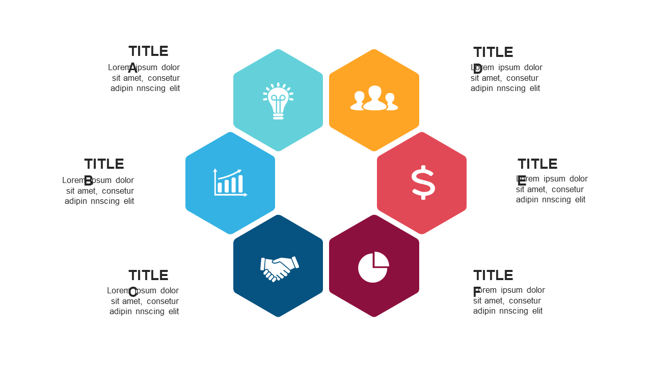 Showcase Business Concepts with Hexagonal Infographic V2