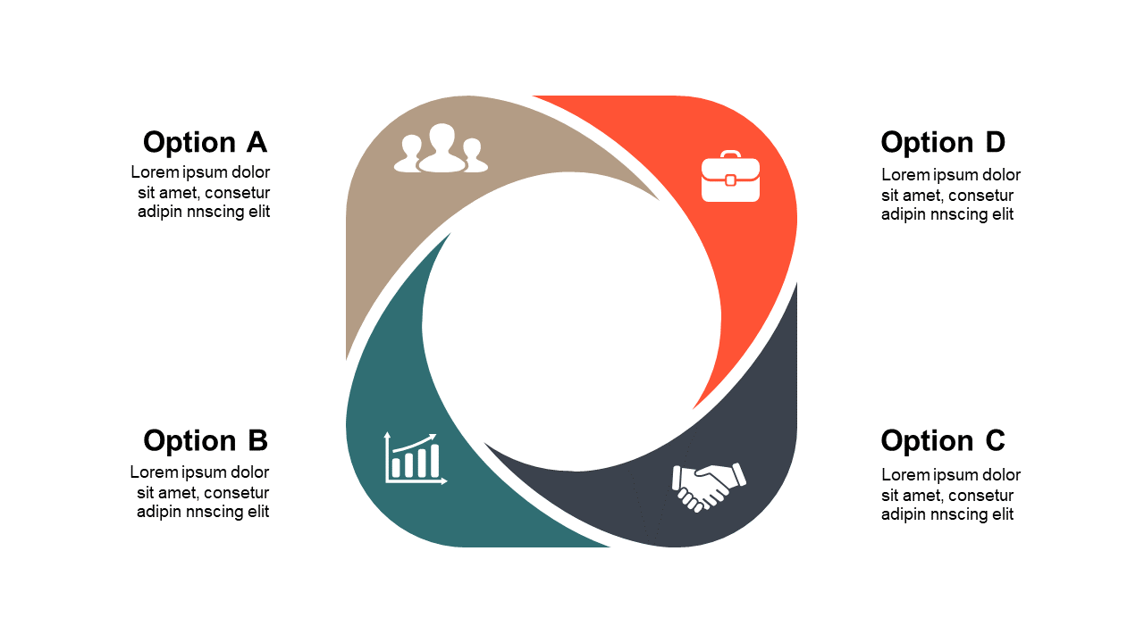 Customize Circular 4-Step Process Flow for Clarity