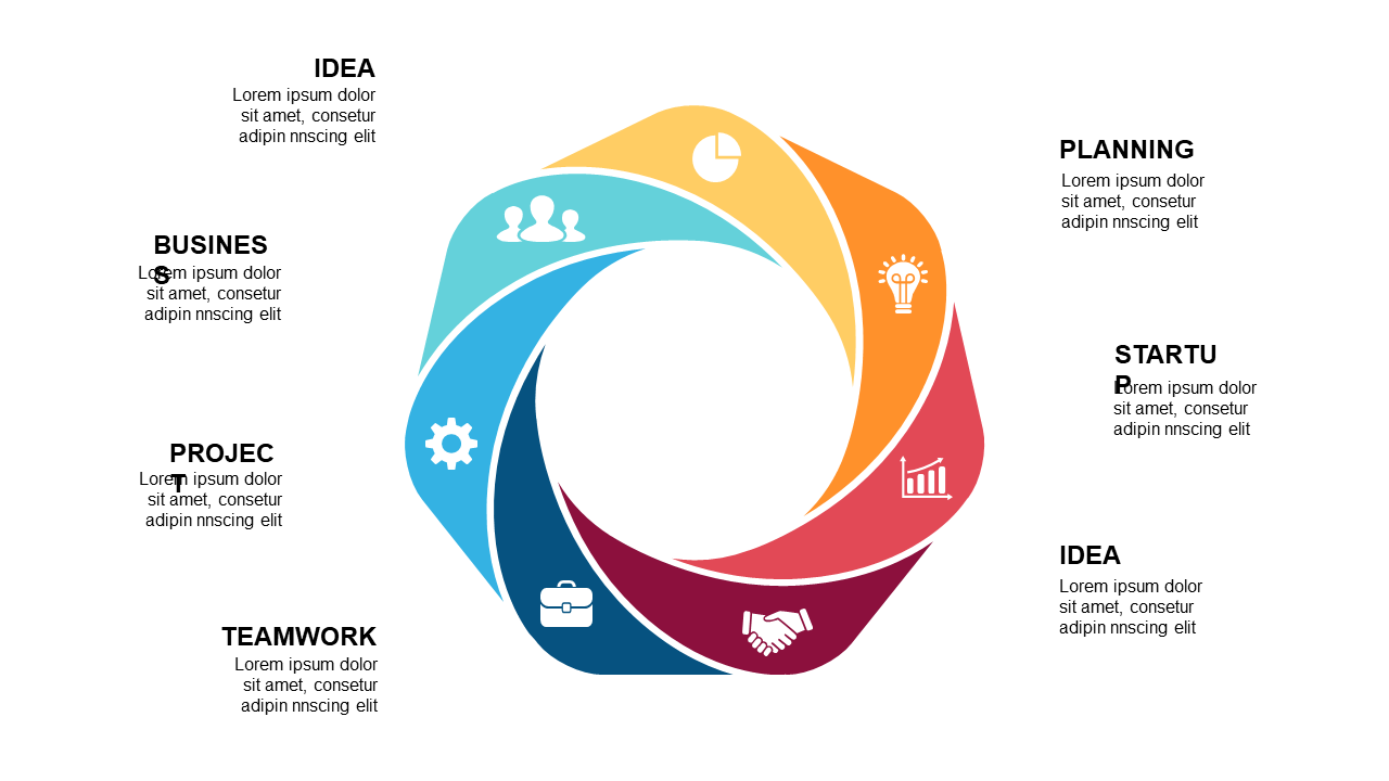 Illustrate Workflows with Colorful Cycle Diagram