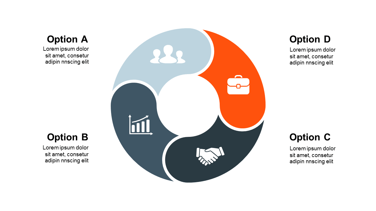 Compare Options with Circular Design Layout