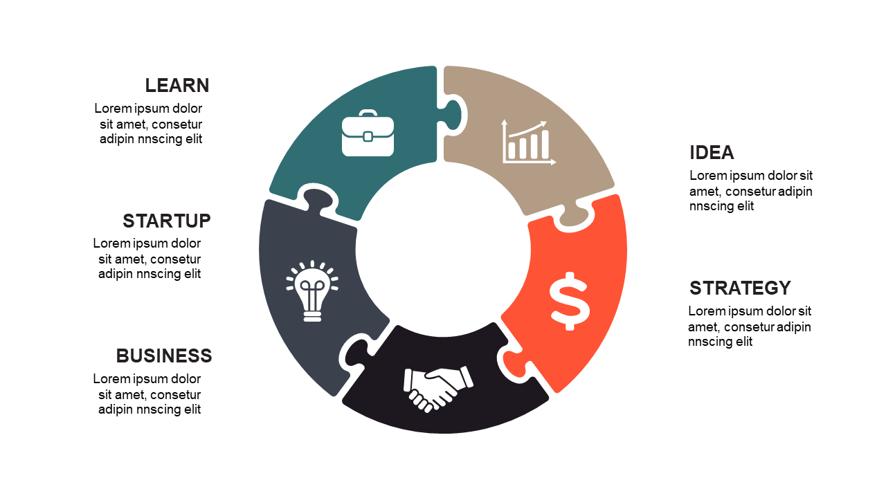 Enhance Presentations with Circular Puzzle Diagram V2