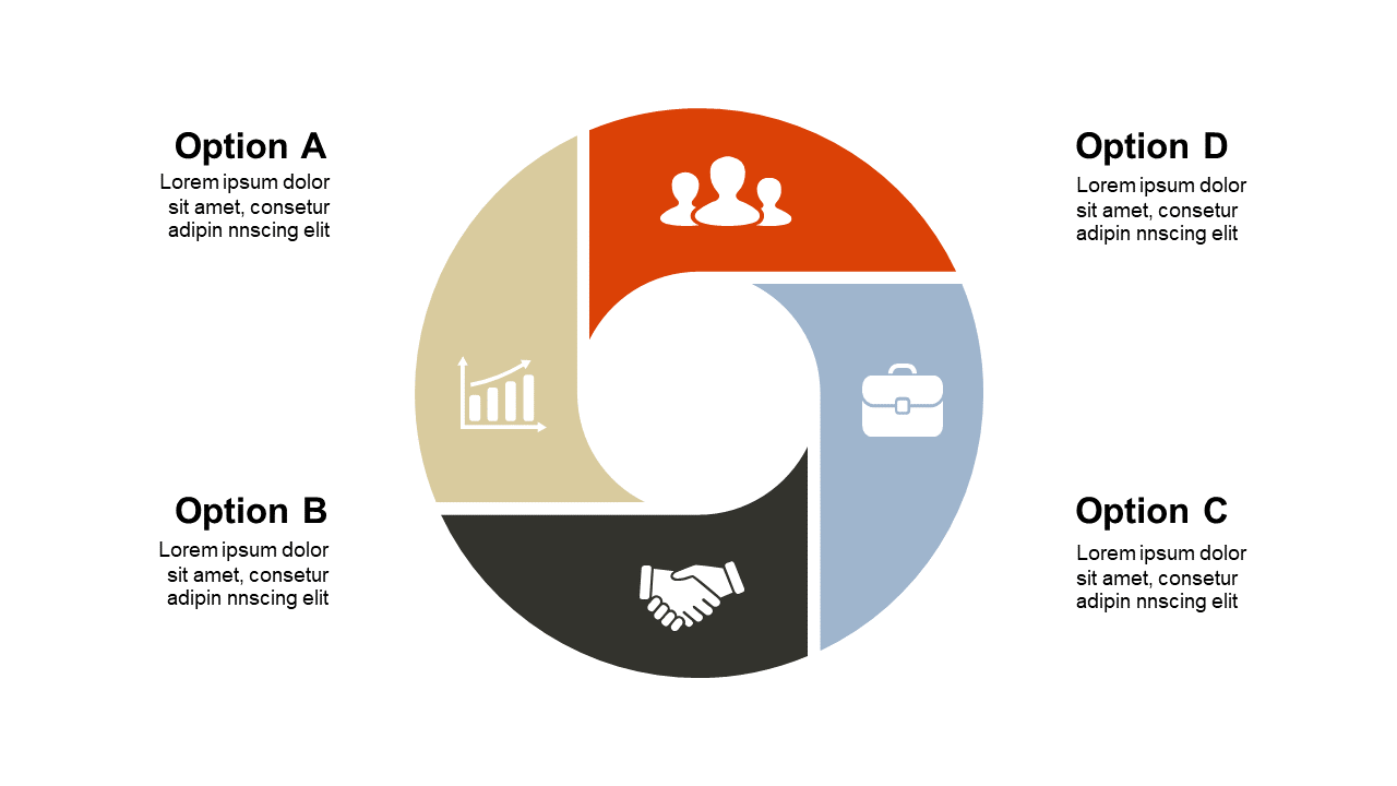 Display Marketing Framework with 4-Part Puzzle Layout