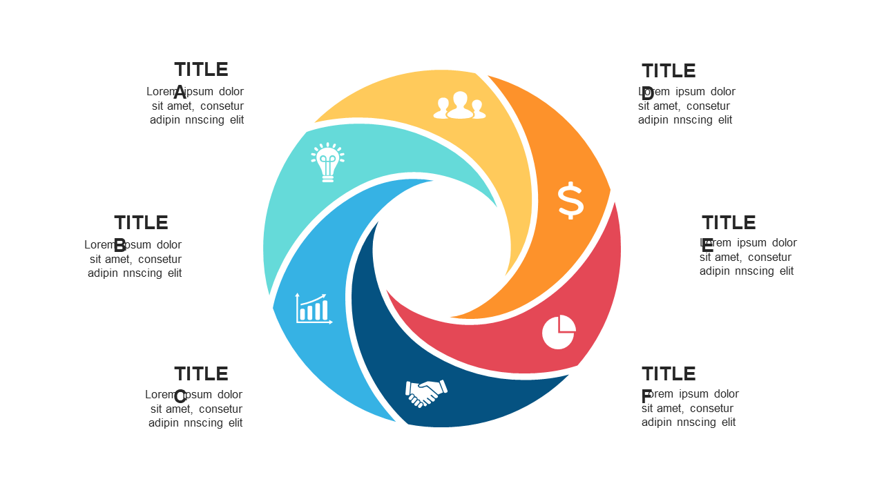 Illustrate Cyclical Processes with Colorful Circular Diagram