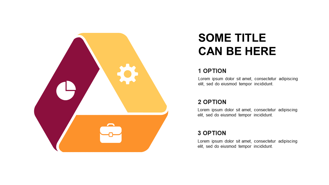 Present Options Clearly with Triangular Process Infographic