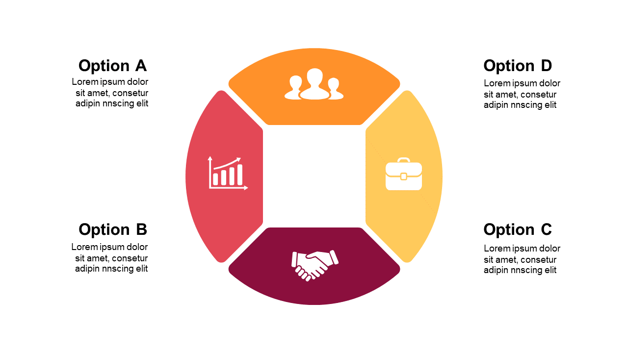 Present Choices with Engaging Hexagonal Process Diagram