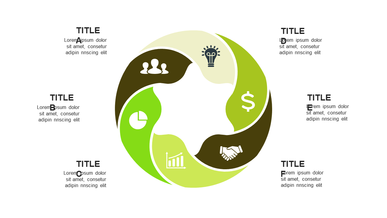 Outline Processes with Circular 6-Step Diagram