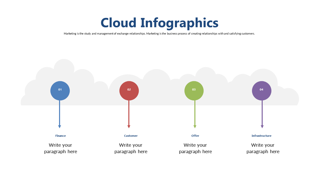 Present Information with Cloud Infographics and Steps