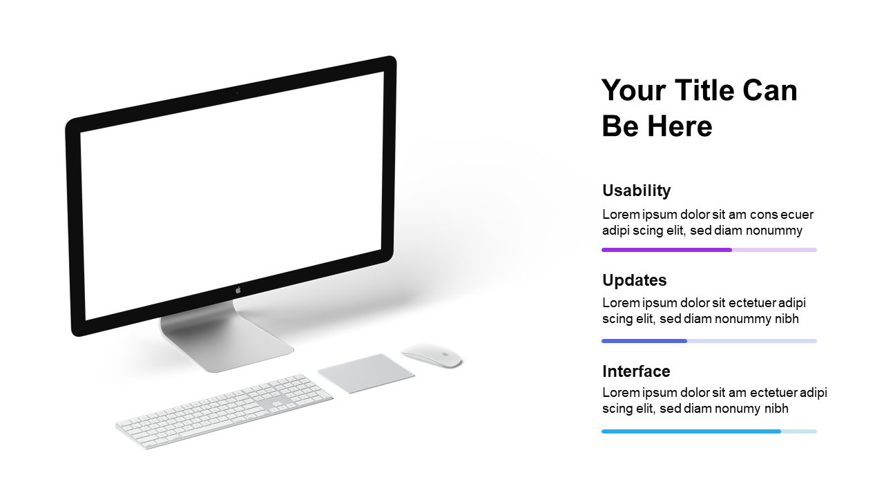 Modern Tech Slide with Informative Sections