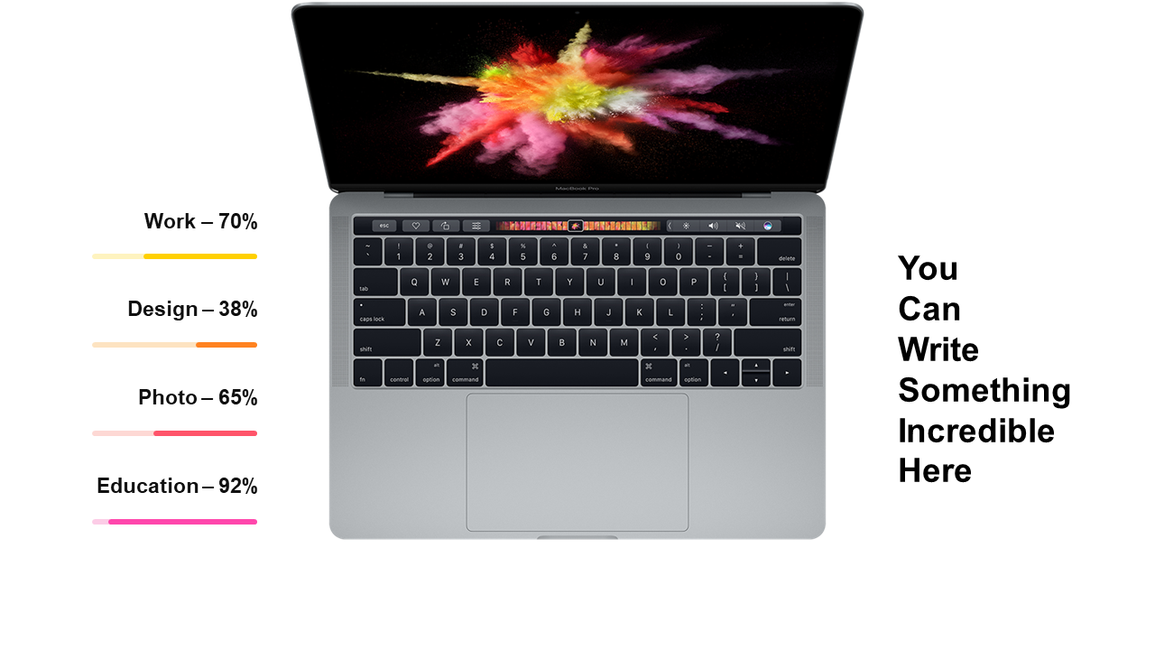 Present Data with Laptop and Bar Chart