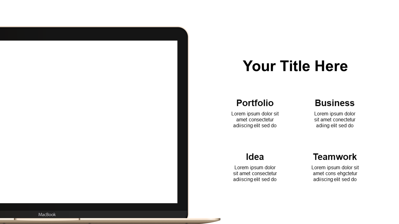 Present Business Ideas with Laptop Mockup
