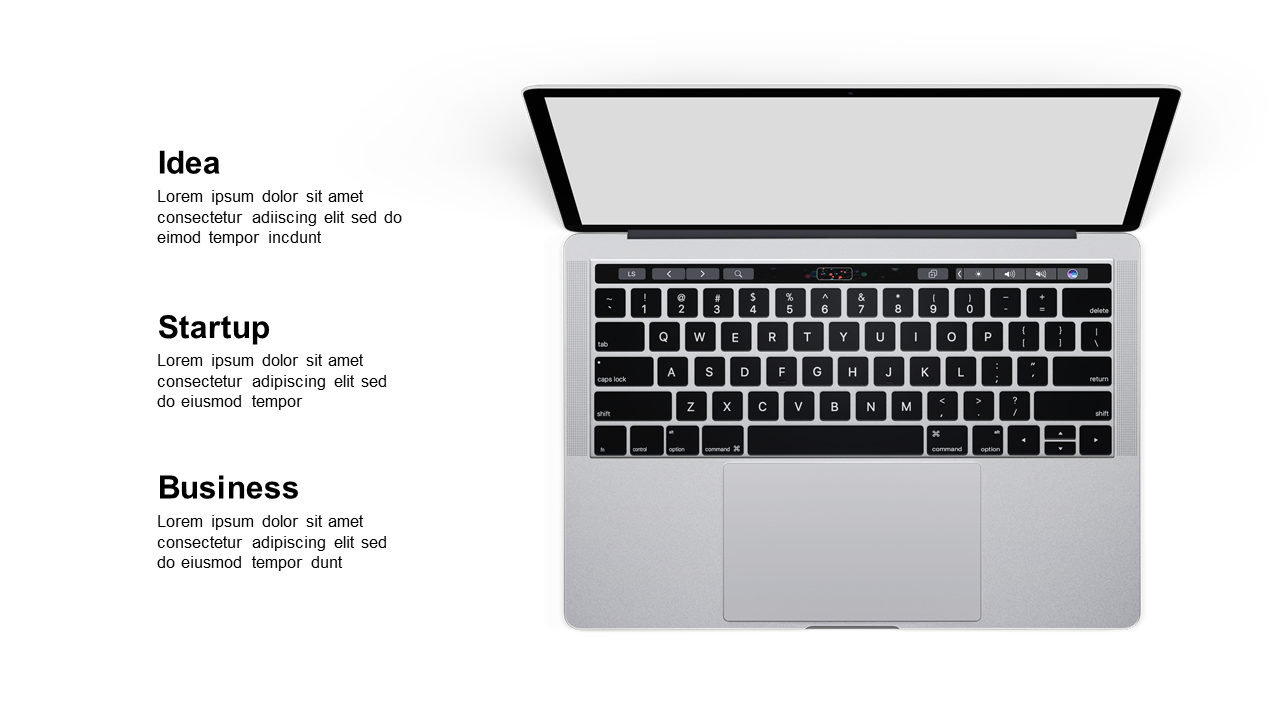 Present Business Ideas with Laptop Concept