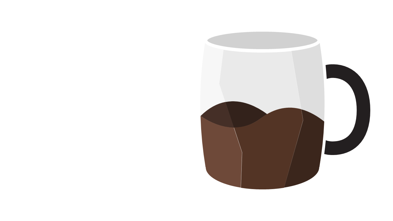 Minimalist Coffee Mug Icon for Presentations