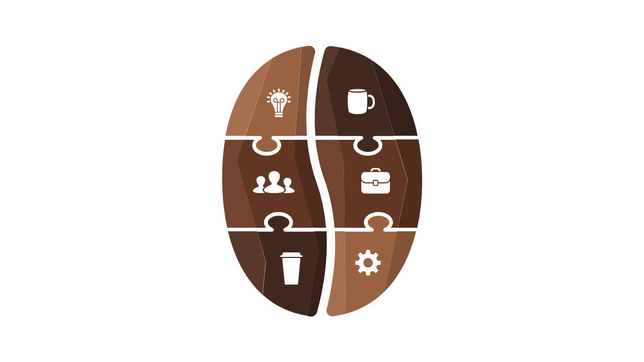 Creative Coffee Bean Puzzle Infographic