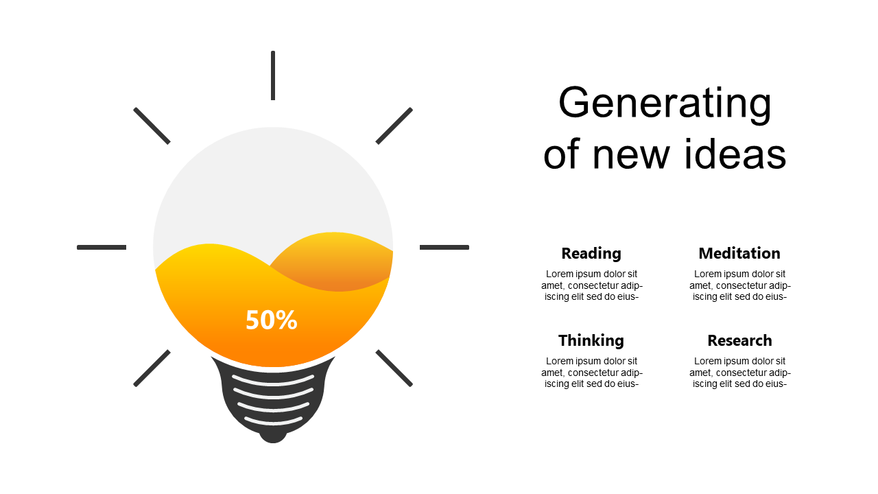 Visualize Idea Generation with Light Bulb Infographic