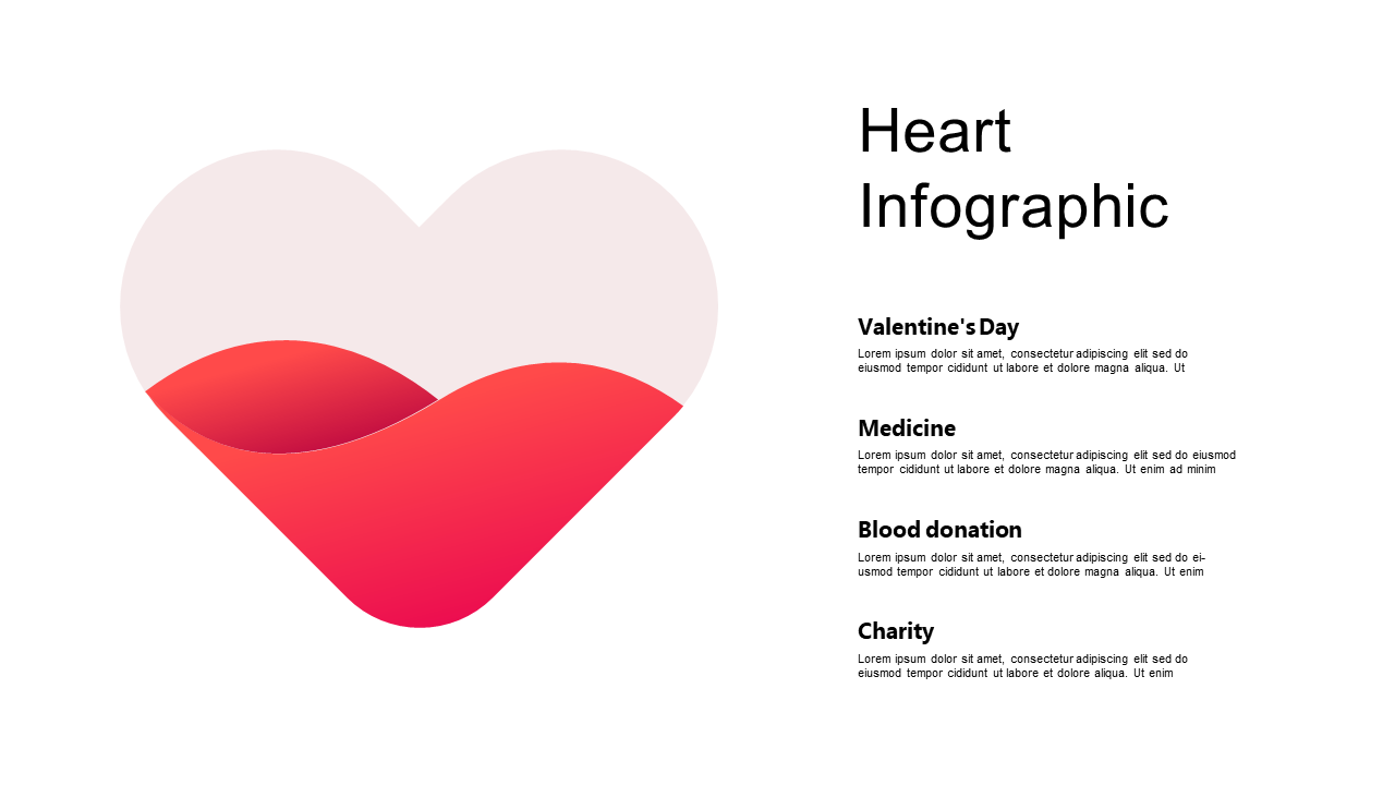 Heart-Shaped Infographic for Love and Health Themes