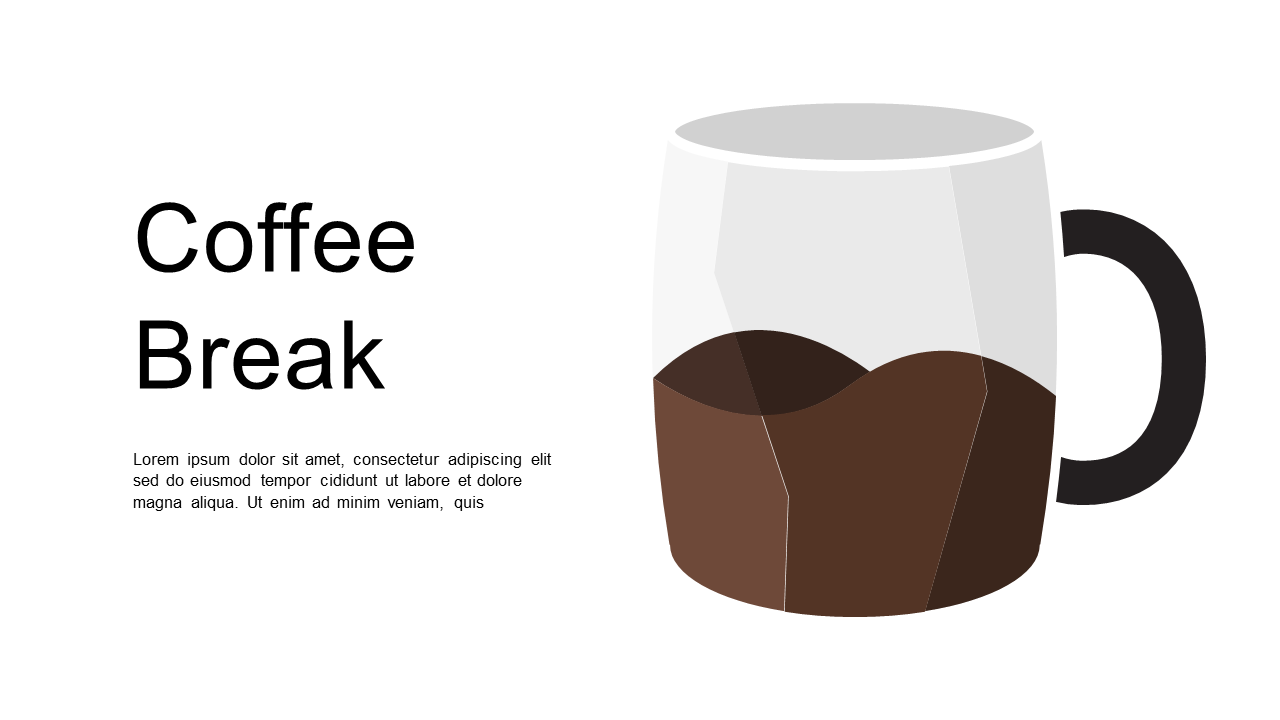 Stylish Coffee Mug Icon for Creative Presentations