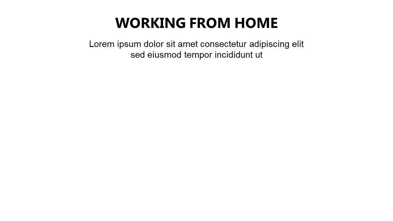 Minimalist Title Slide for Remote Work Presentations