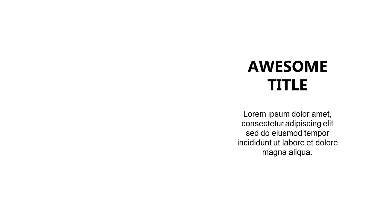 Clear Text Layout for Business Presentations