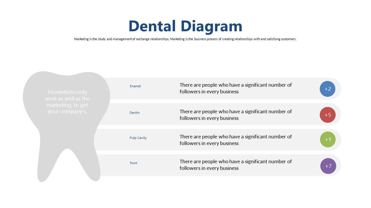 Layered Dental Diagram for Marketing Strategies