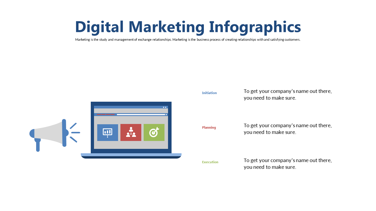 Outline Digital Marketing Steps in PowerPoint