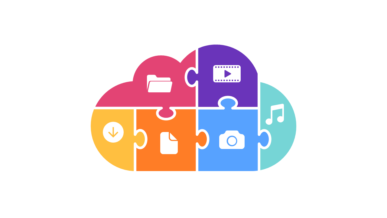 Illustrate Cloud Storage Features with Puzzle Infographic