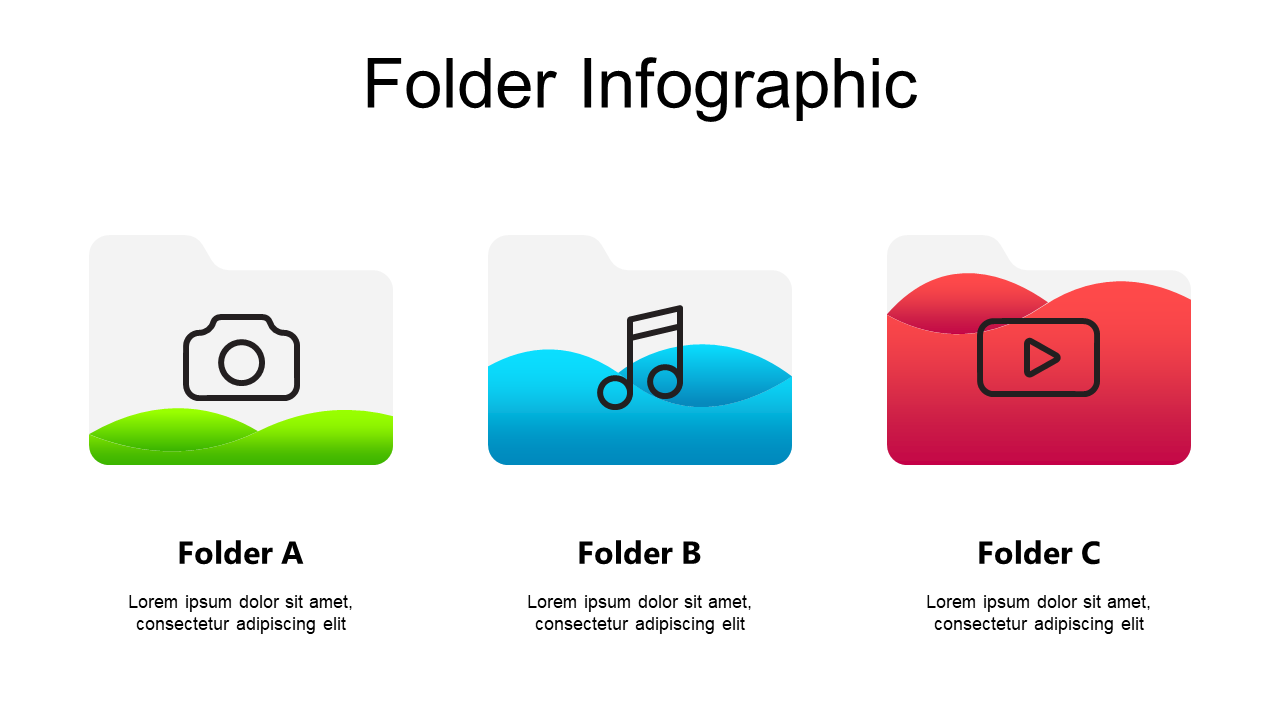 Organize Content with a Folder Infographic Layout
