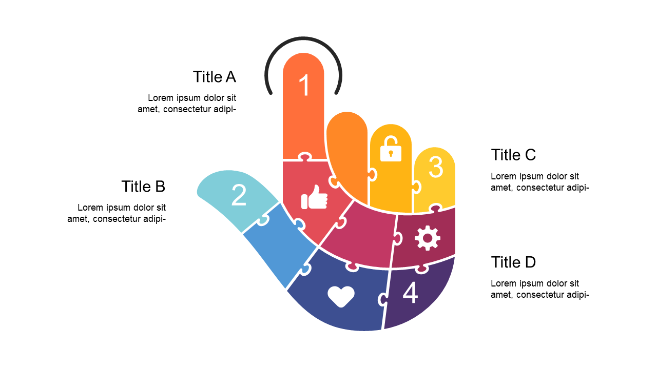 Showcase Engagement Steps with Puzzle Hand Graphic V2