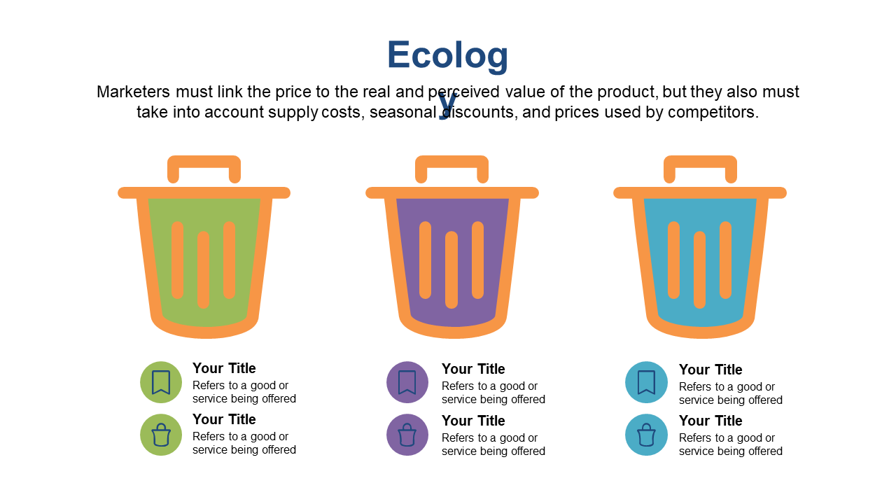 Compare Products with Colorful Trash Can Icons