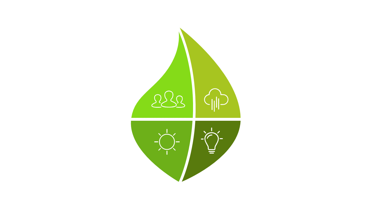 Leaf-Shaped Infographic for Sustainability Insights