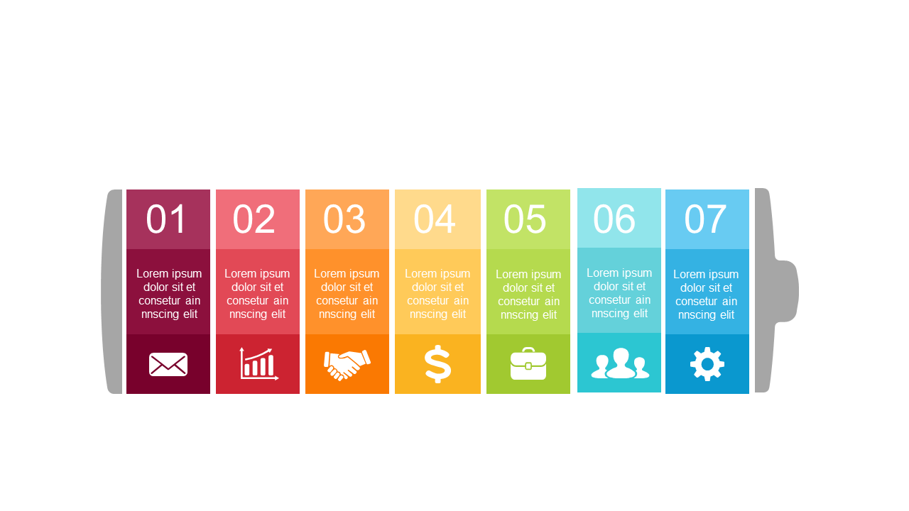 Battery-Shaped Layout for Project Stages in PowerPoint