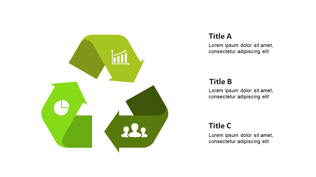 Showcase Teamwork with Green Cycle Diagram Design