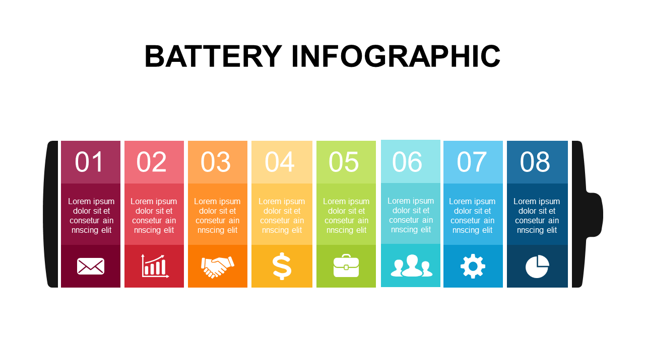 Battery Infographic for Process Representation