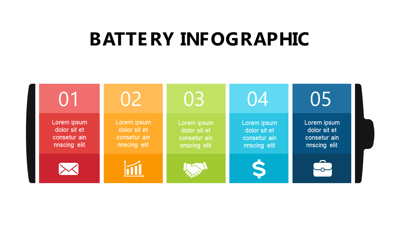 Engaging Battery Infographic for Business Steps