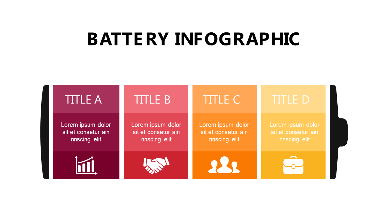 Dynamic Battery Infographic for Metrics Presentation