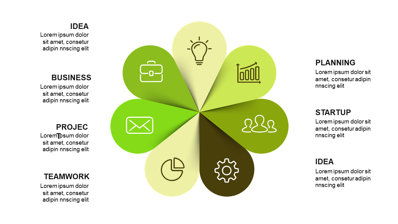 Engage Your Audience with a Creative Petal Diagram