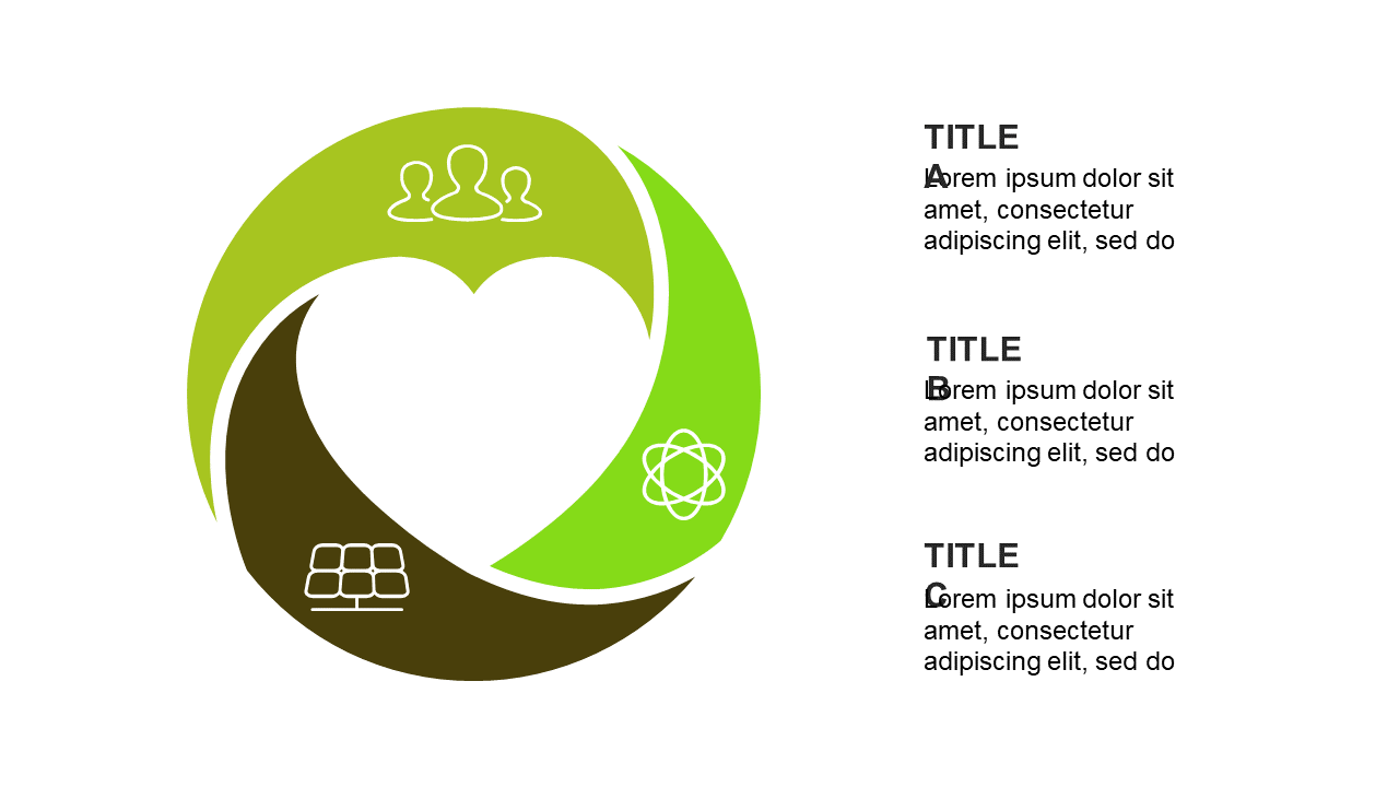 Demonstrate 3-Step Processes with Circular Layout