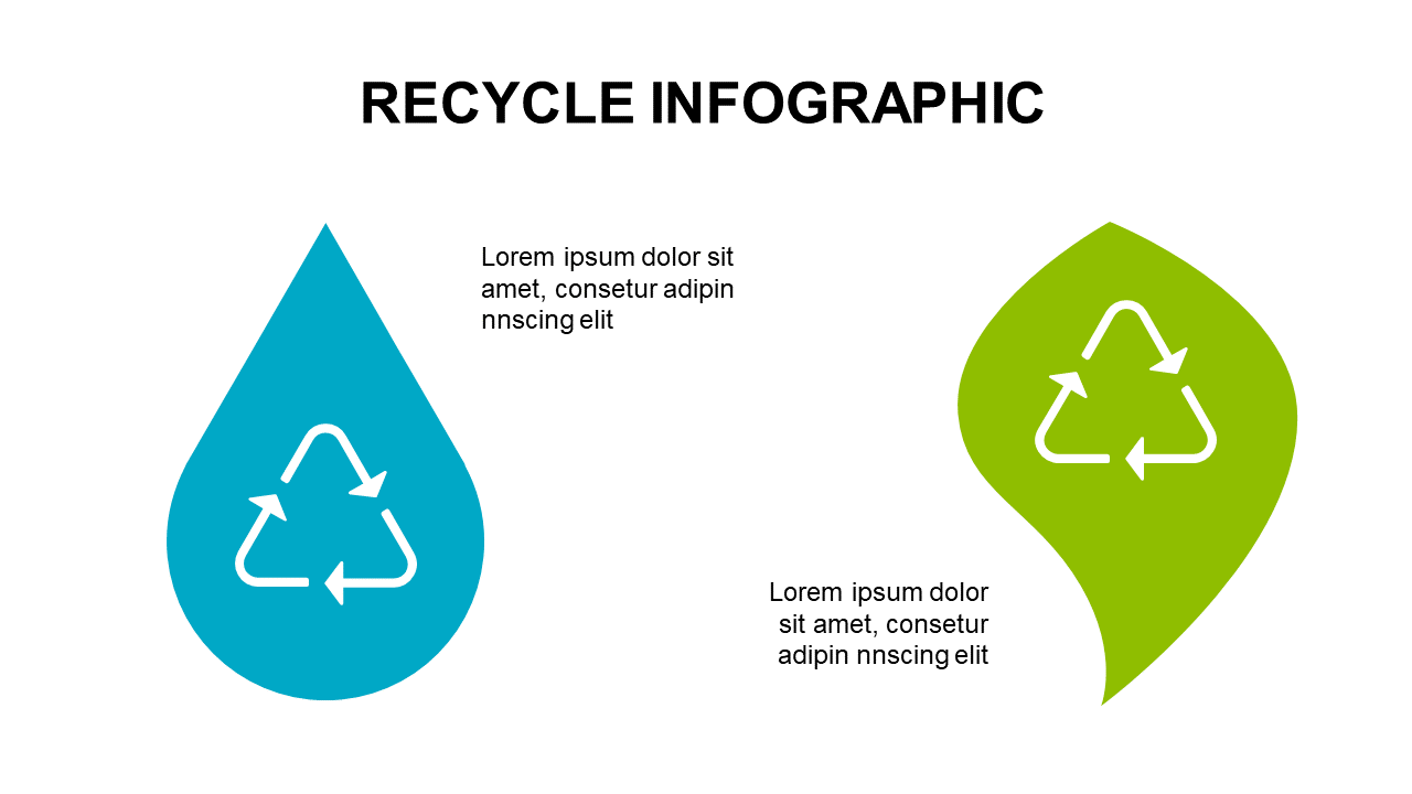 Highlight Recycling Initiatives with a Water Drop Infographic