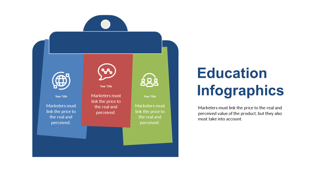 Clipboard Infographic for Education and Pricing