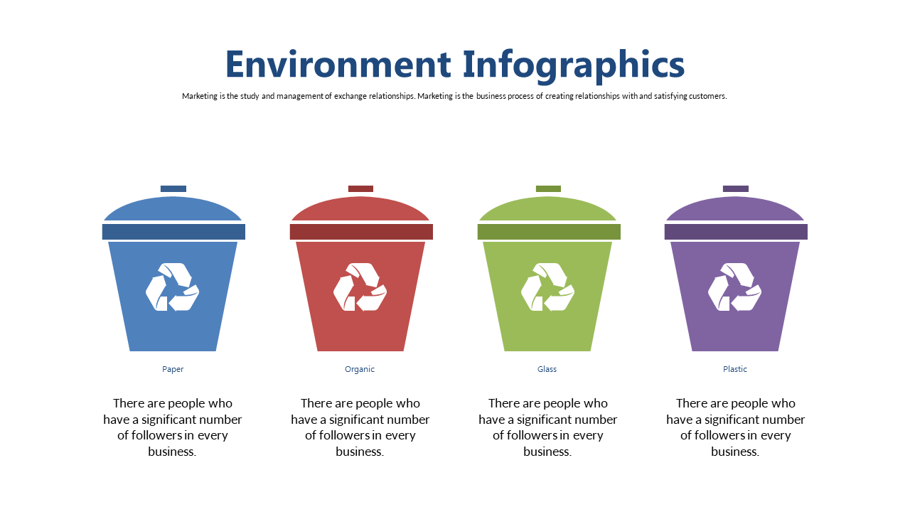 Convey Social Media Stats with Recycle Bin Infographic